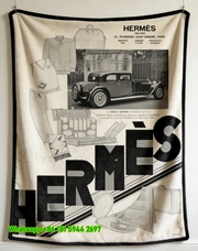 Vintage Hermès Art Print Flannel Throw Blanket IMG_5052